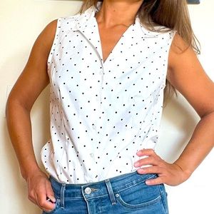 Anne Klein button up, polka dot tank